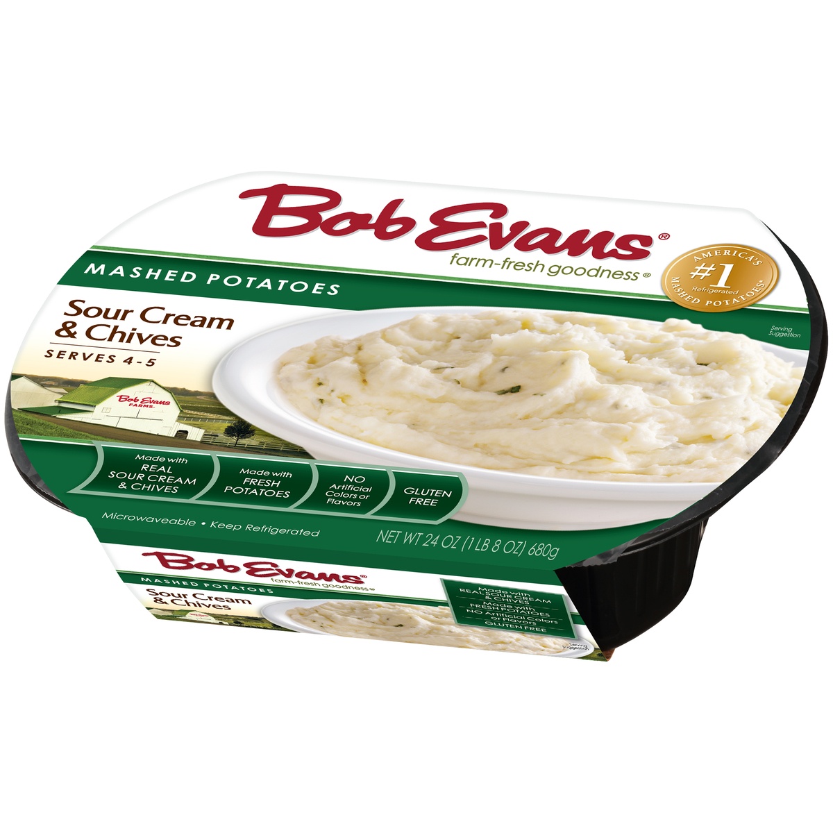 slide 3 of 10, Bob Evans Sour Cream and Chives Mashed Potatoes, 24 oz