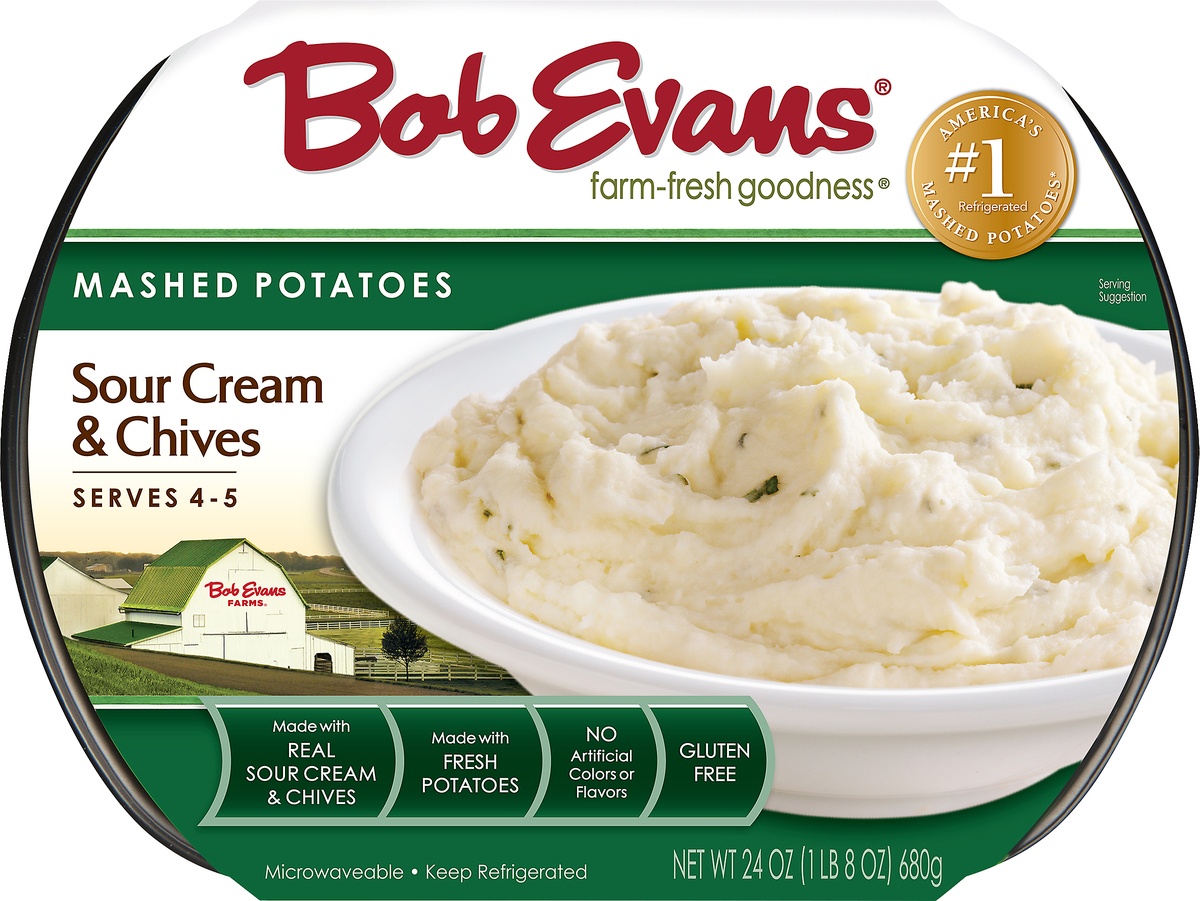 slide 9 of 10, Bob Evans Sour Cream and Chives Mashed Potatoes, 24 oz