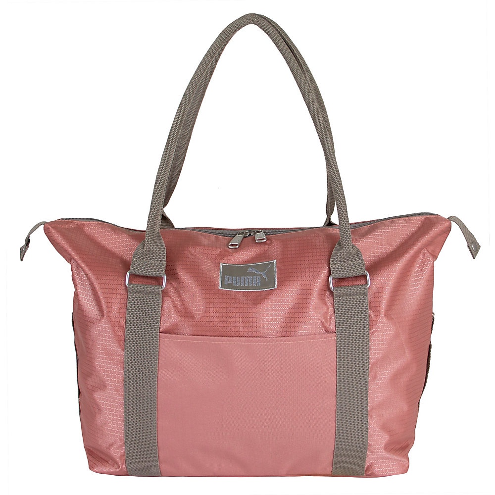 slide 1 of 1, Puma Jane Tote Bag, With 15'' Laptop Pocket, Pink/Gray, 1 ct