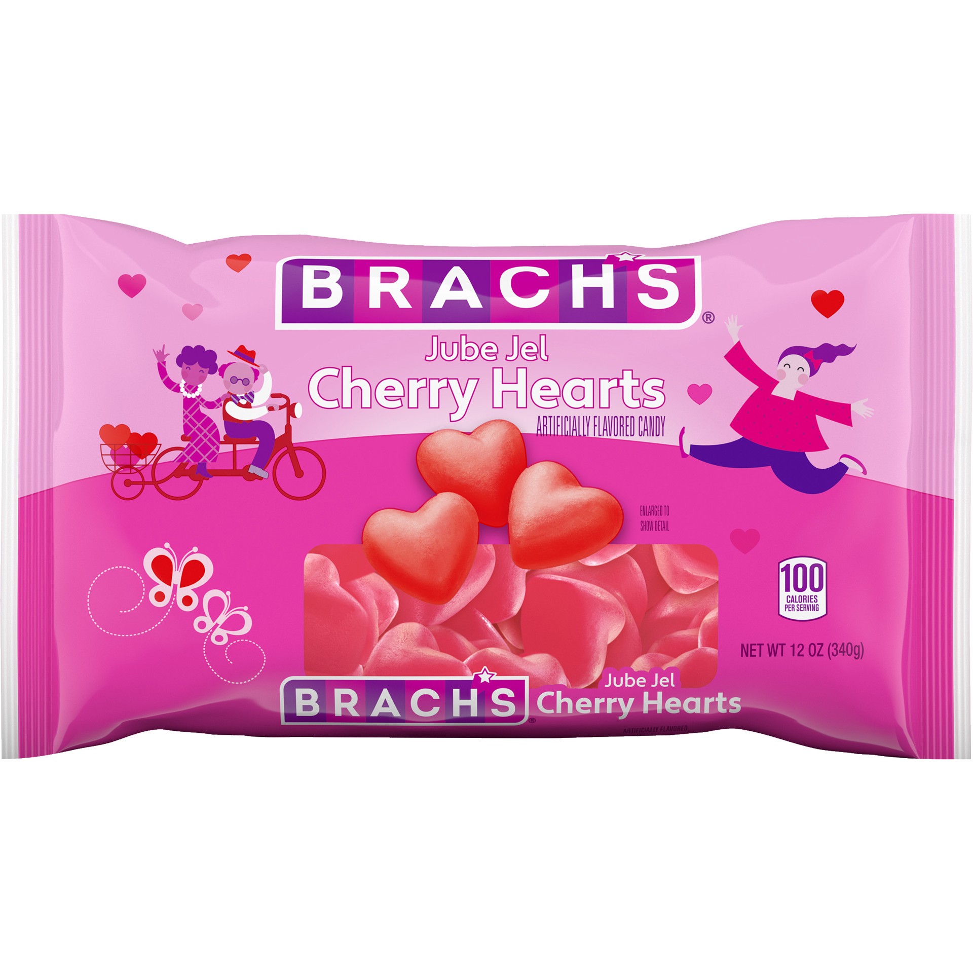 slide 1 of 9, Brach's Cherry Jube Hearts, 1 ct