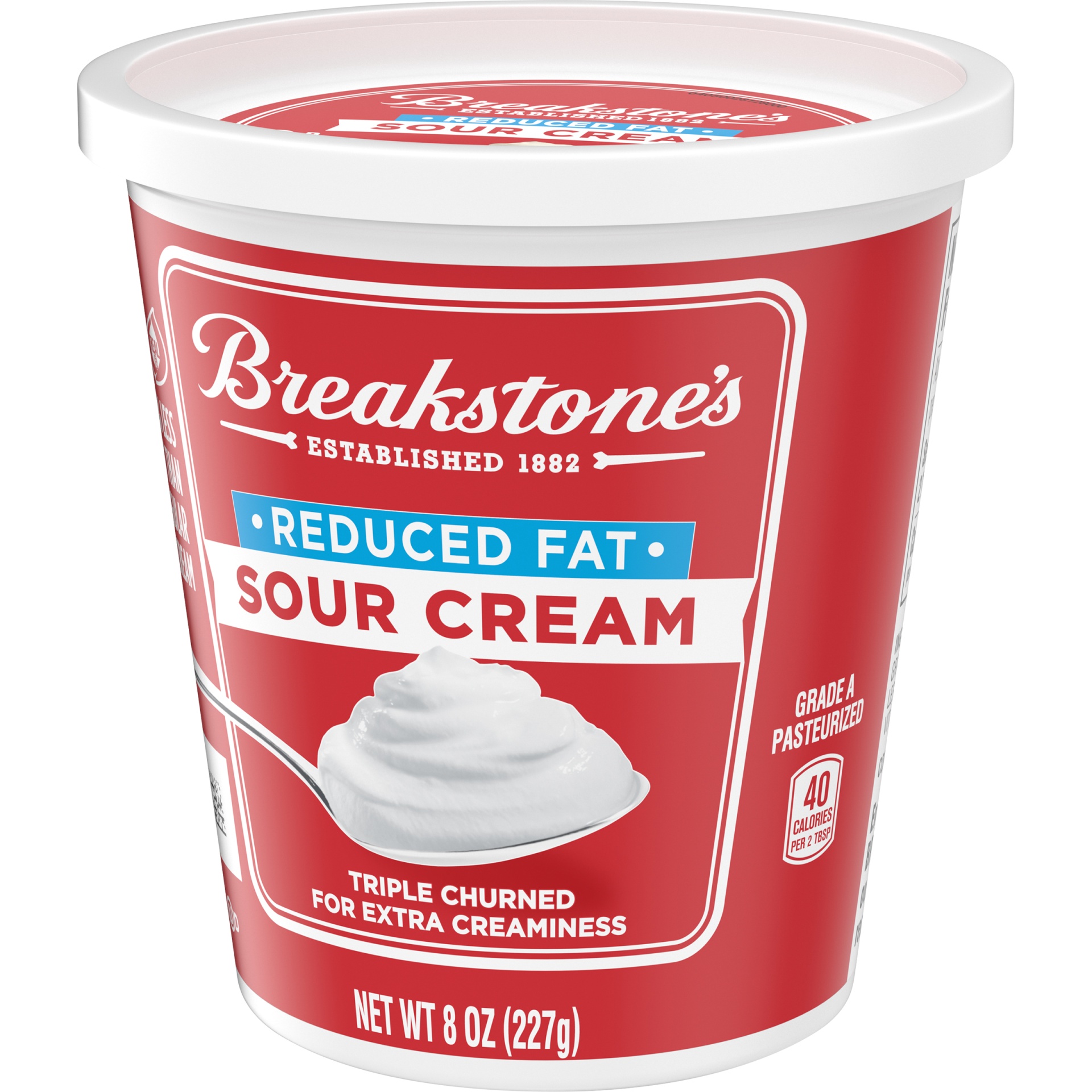 slide 3 of 6, Breakstone's Reduced Fat Sour Cream, 8 oz