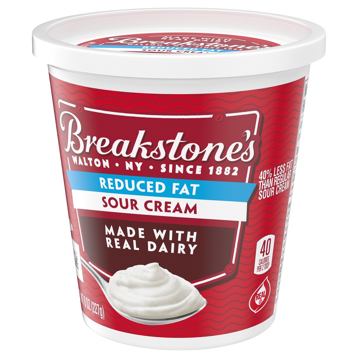 slide 11 of 11, Breakstone's Reduced Fat Sour Cream, 8 oz Tub, 8 oz