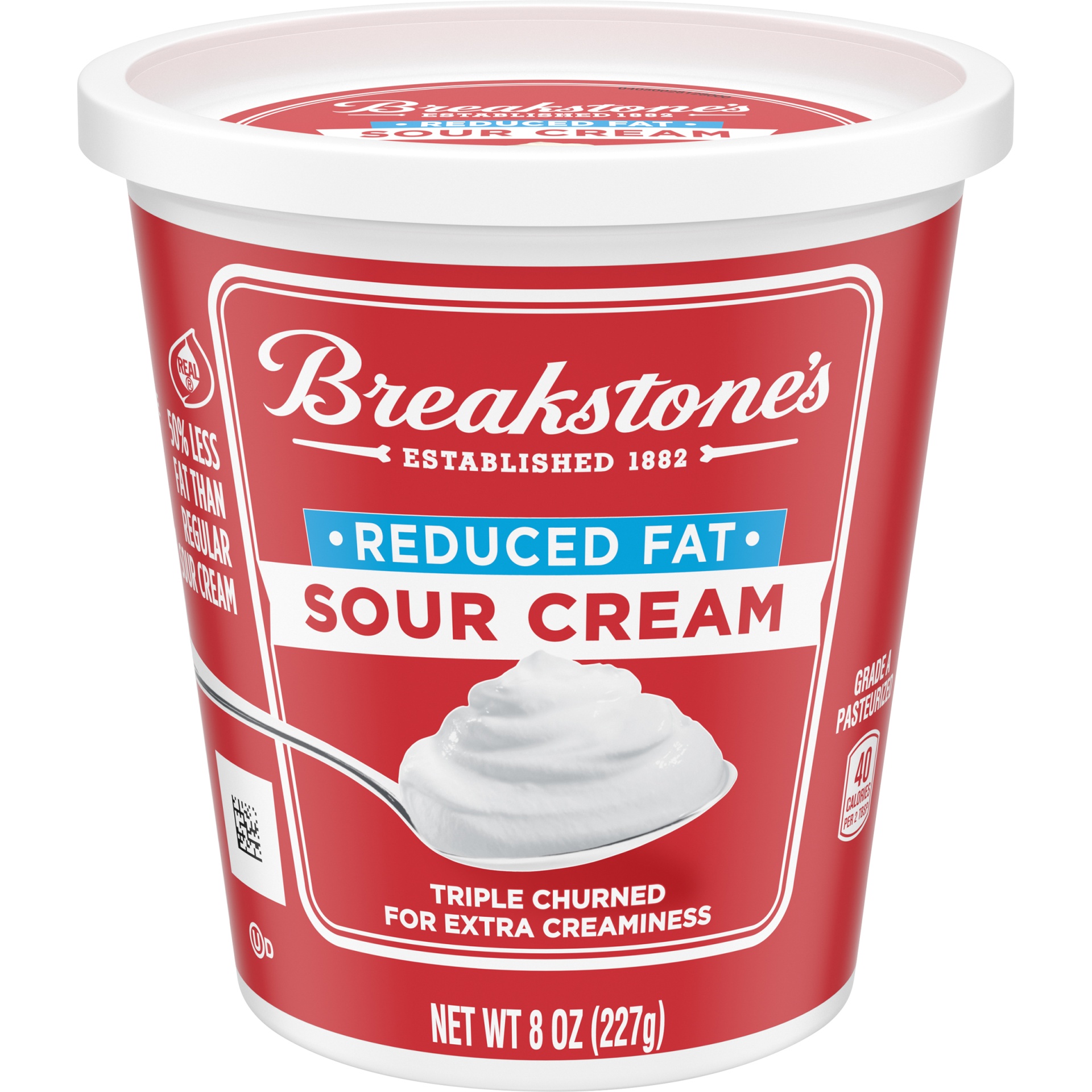 slide 1 of 6, Breakstone's Reduced Fat Sour Cream, 8 oz