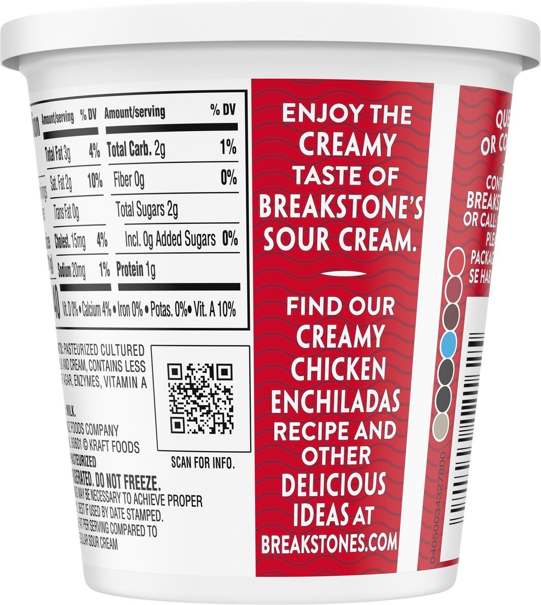 slide 4 of 11, Breakstone's Reduced Fat Sour Cream, 8 oz Tub, 8 oz