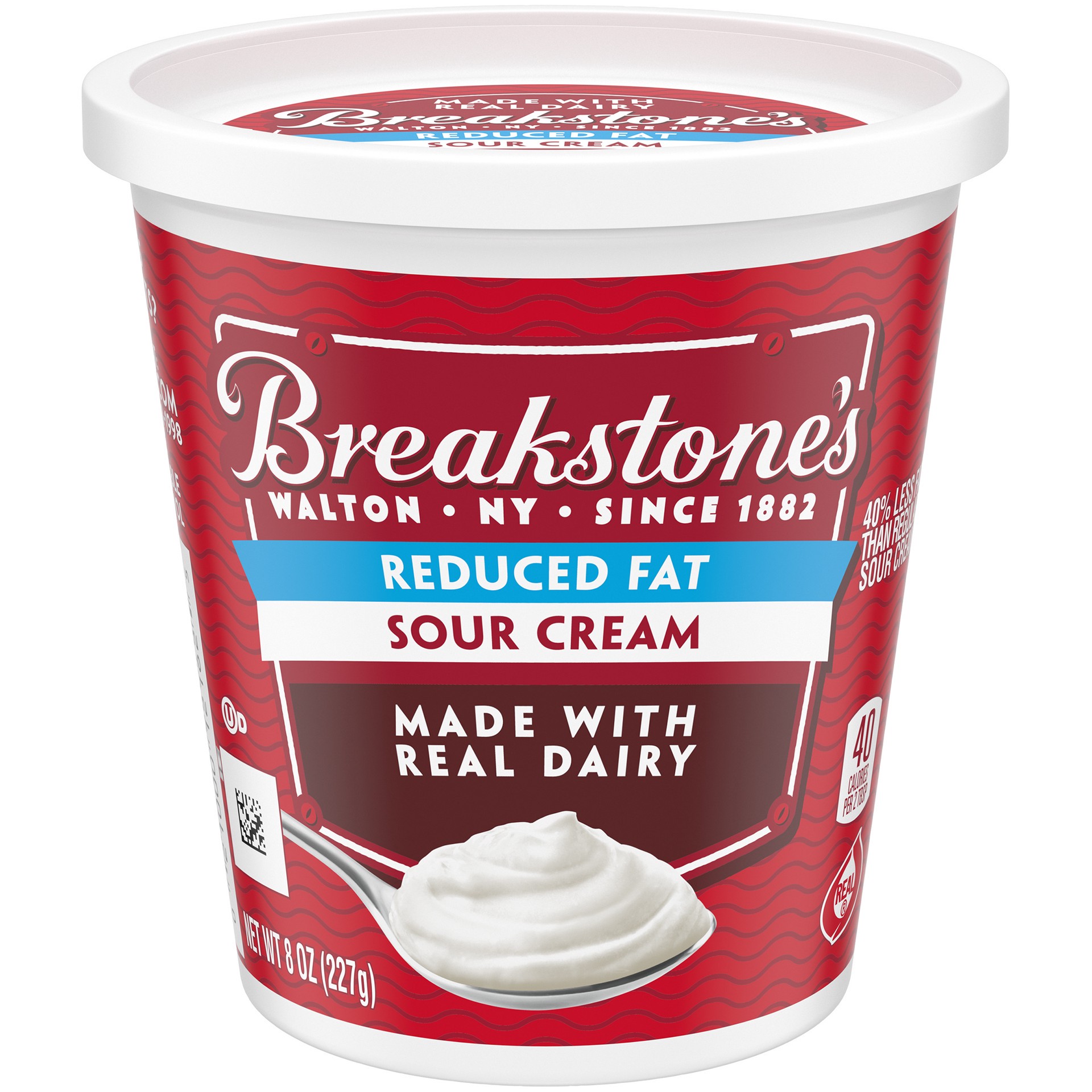 slide 1 of 11, Breakstone's Reduced Fat Sour Cream, 8 oz Tub, 8 oz