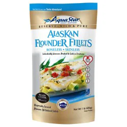 Aqua Star Boneless Skinless Alaskan Flounder Fillets Frozen