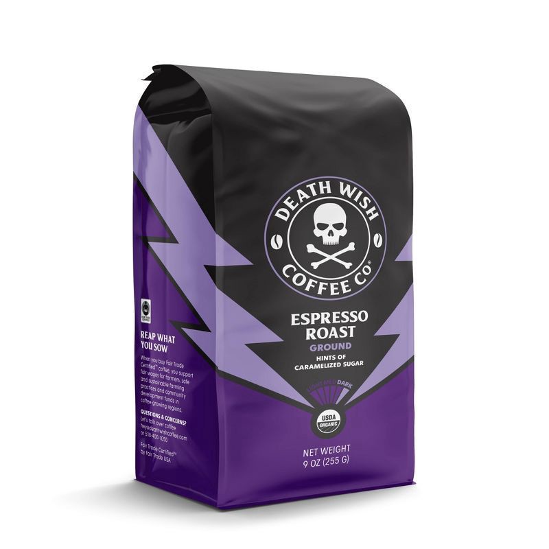 slide 2 of 5, Death Wish Coffee Co. Espresso Roast Ground - 9 oz, 9 oz