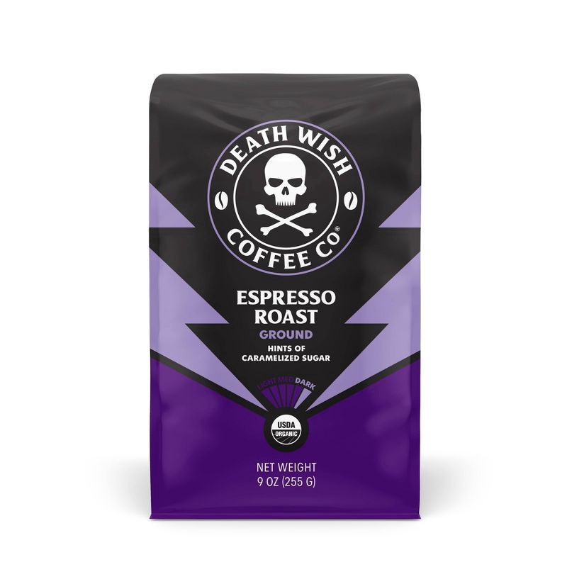 slide 1 of 5, Death Wish Coffee Co. Espresso Roast Ground - 9 oz, 9 oz