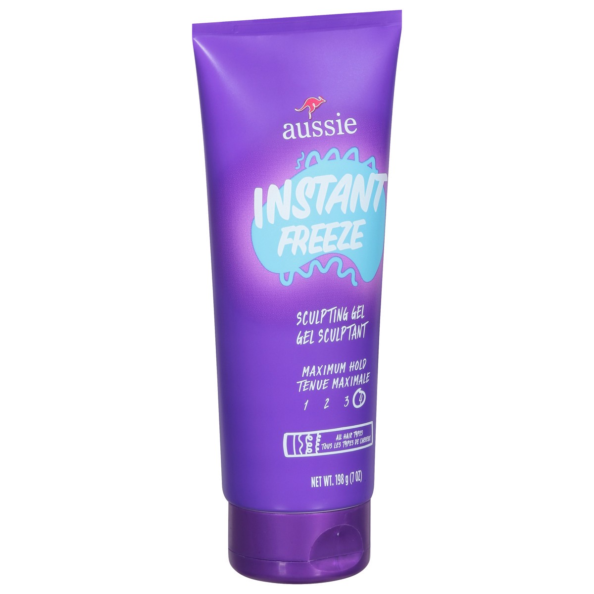 slide 8 of 9, Aussie Instant Freeze Sculpting Gel for Curly Hair, Straight Hair, and Wavy Hair, 7 oz, 7 oz