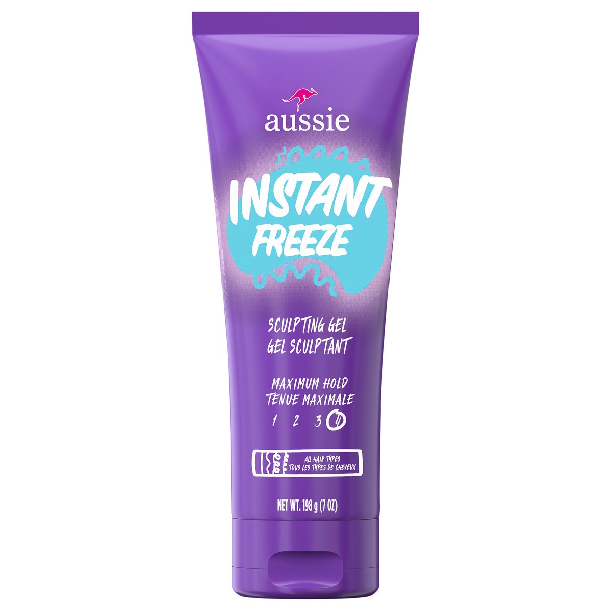 slide 1 of 9, Aussie Instant Freeze Sculpting Gel for Curly Hair, Straight Hair, and Wavy Hair, 7 oz, 7 oz