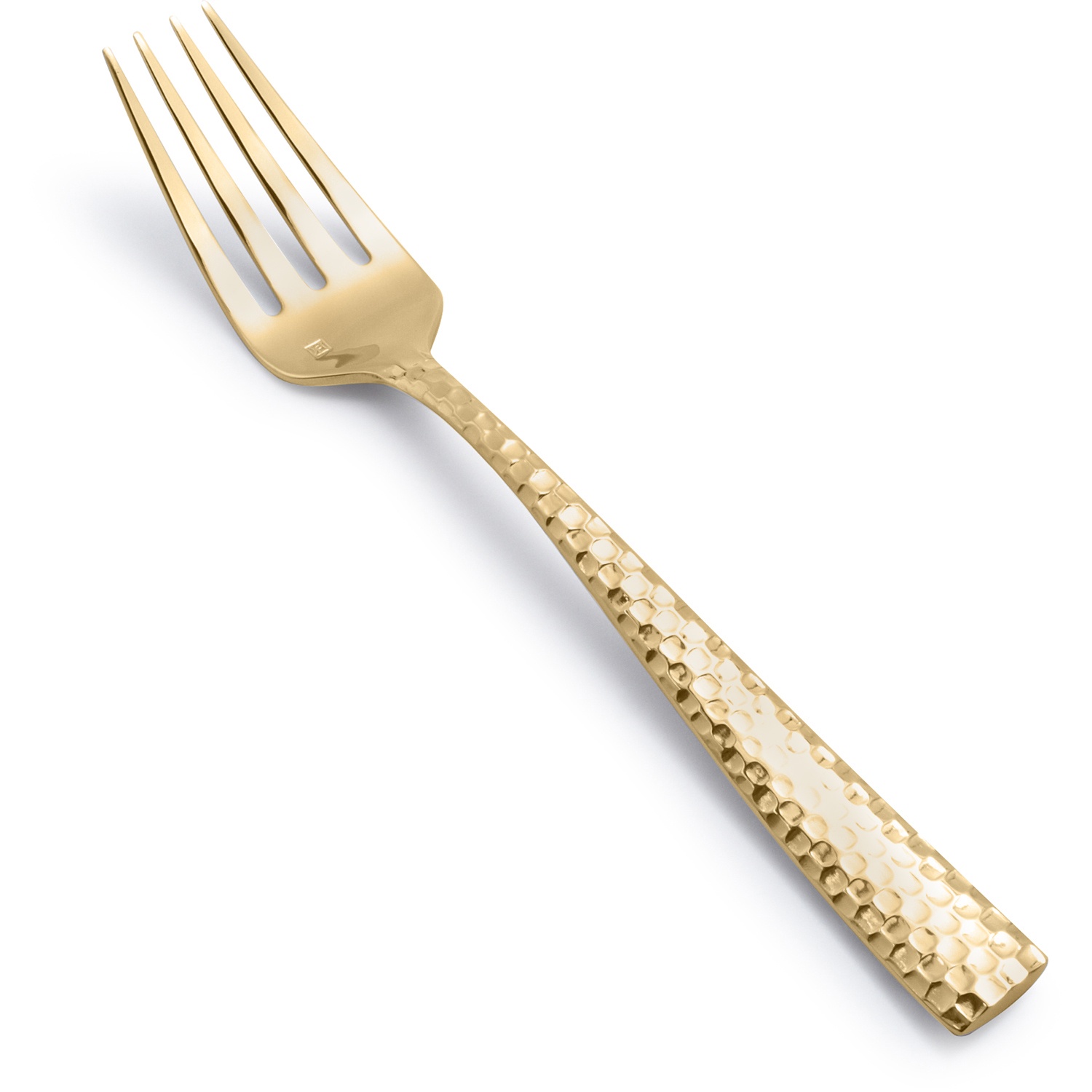 slide 1 of 1, Fortessa Lucca Faceted Gold Serving Fork, 1 ct