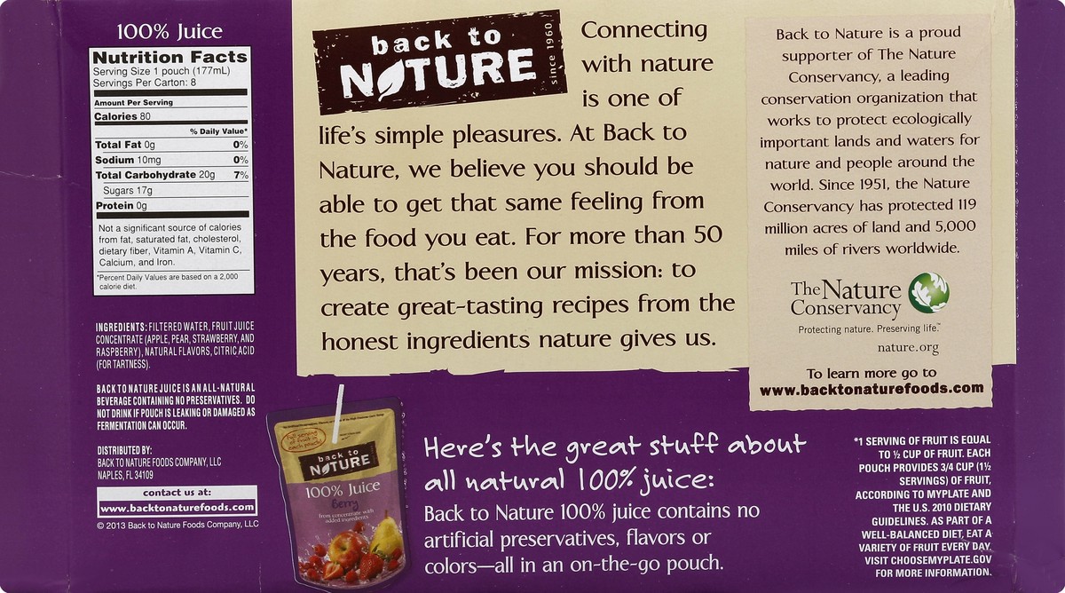 slide 6 of 6, Back to Nature Natural Berry Juice - 8 ct; 6 oz, 8 ct; 6 oz