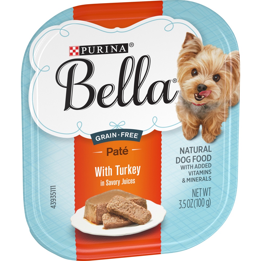 slide 6 of 9, Bella Purina Bella Grain Free Natural Small Breed Pate Wet Dog Food, Turkey in Savory Juices, 3.5 oz