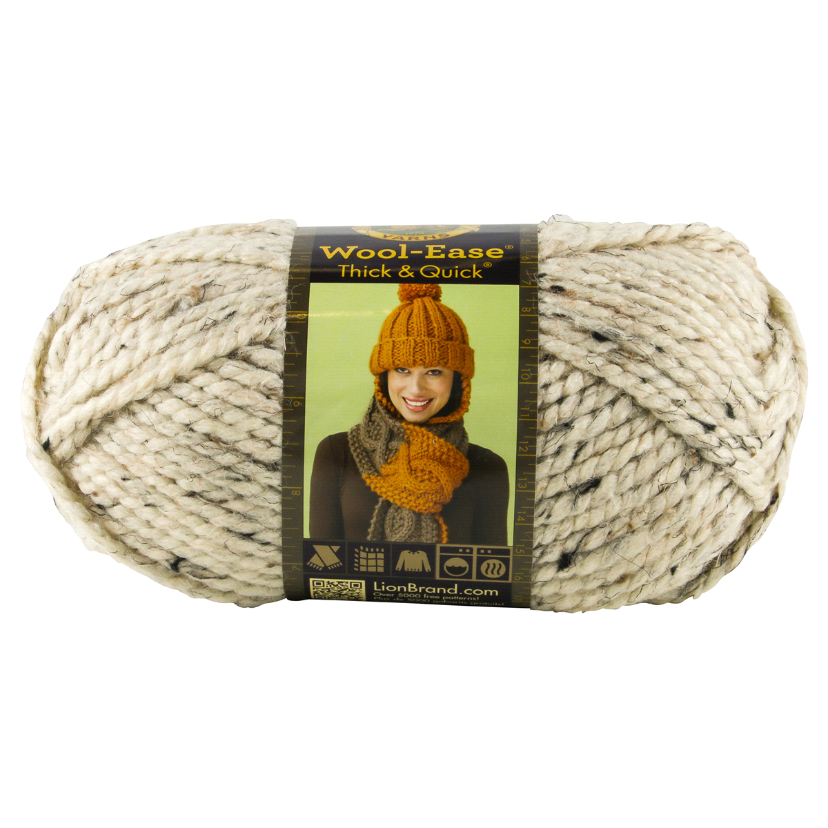 slide 1 of 4, Lion Brand Yarn Wool Ease T&Q Oatmeal, 6 oz