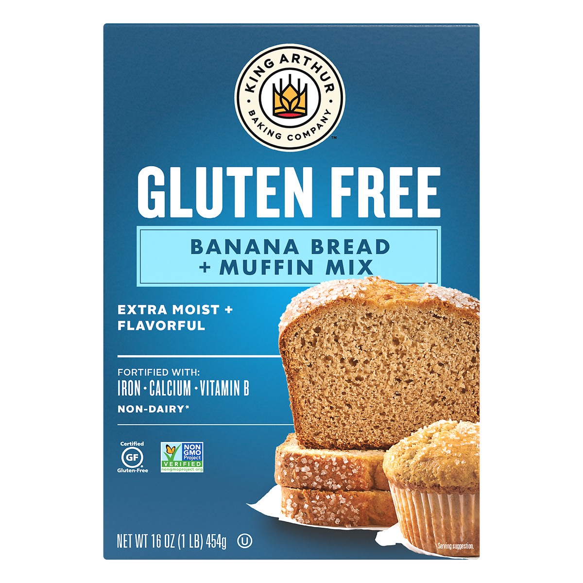 slide 3 of 10, King Arthur Baking Gluten Free Banana Bread + Muffin Mix 16 oz, 16 oz