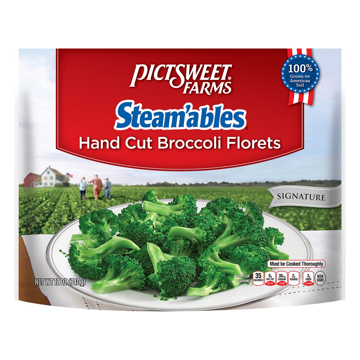 slide 1 of 6, PictSweet Broccoli Florets, 12 oz