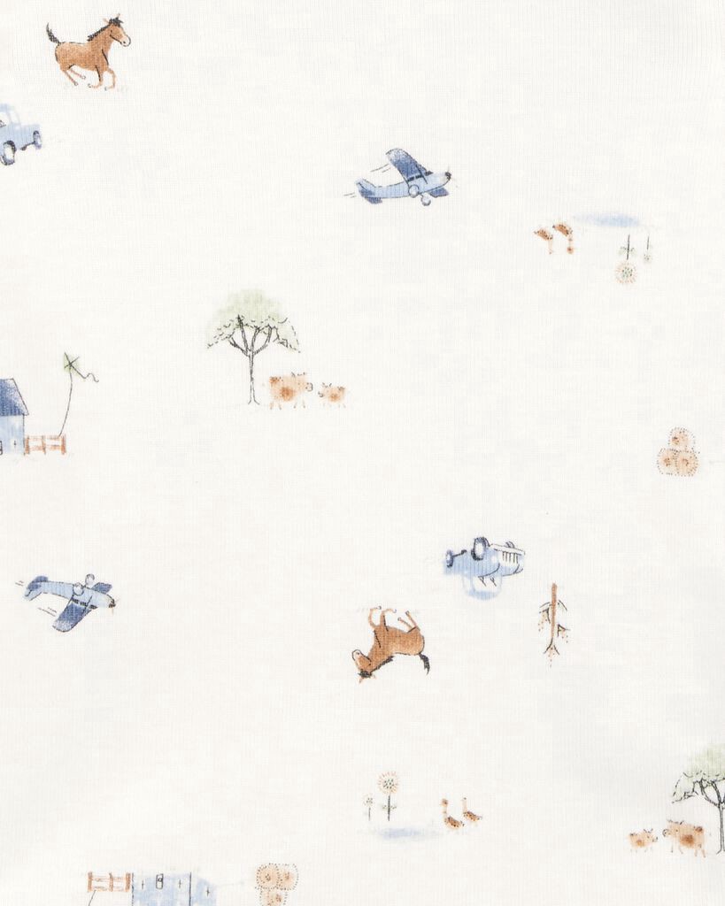 slide 4 of 7, Carter's Baby 5-Pack Dog Short-Sleeve Cotton Bodysuits - Blue Blue NB, 1 ct