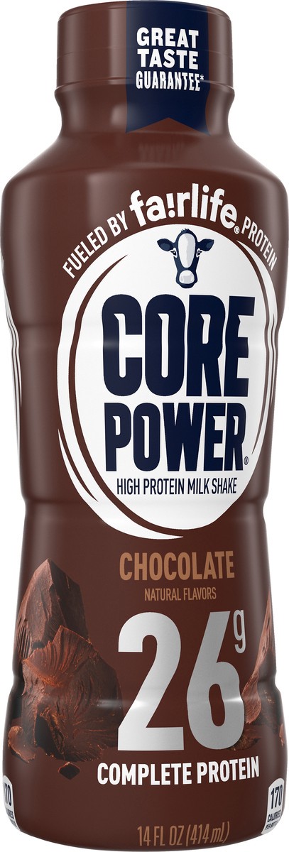 slide 3 of 7, Core Power Chocolate High Protein Milk Shake, 14 oz