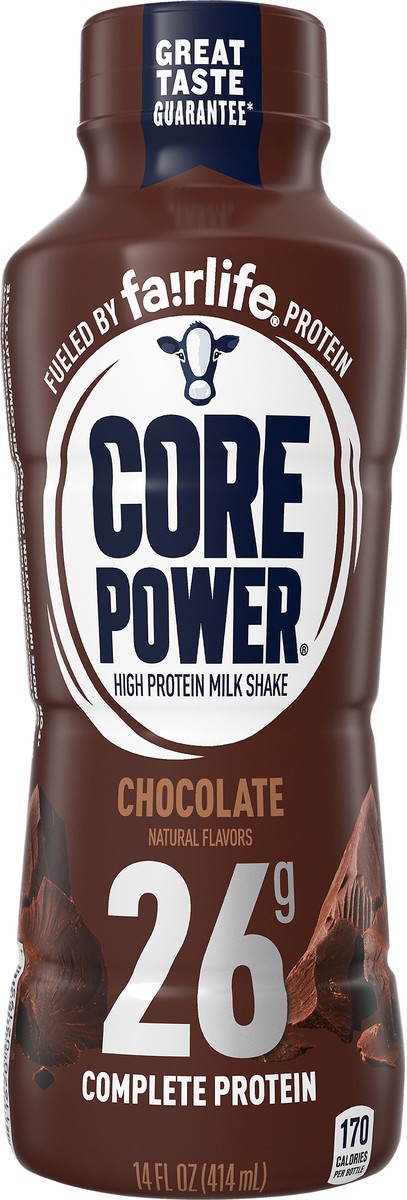 slide 4 of 7, Core Power Chocolate High Protein Milk Shake, 14 oz