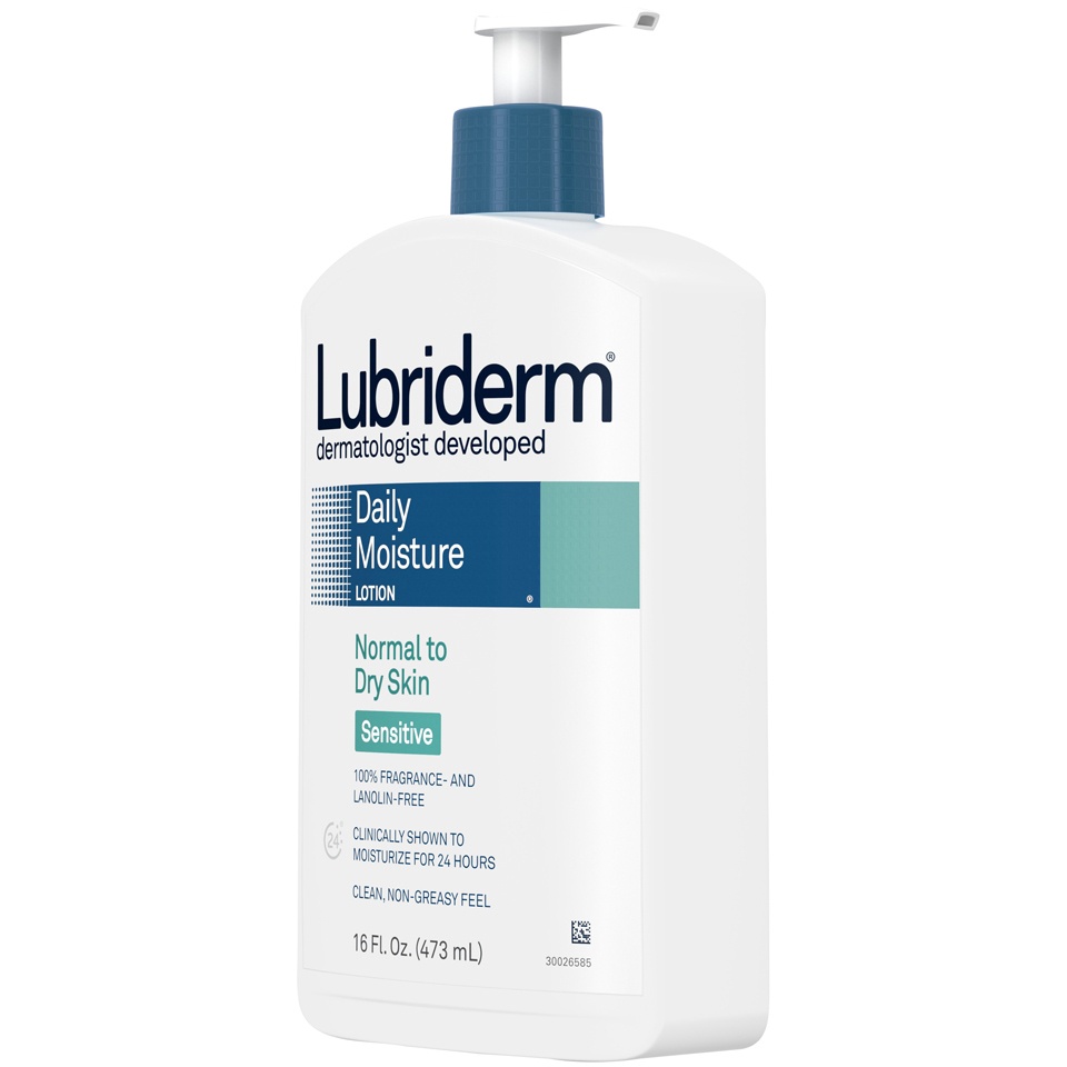 Lubriderm Daily Moisture Hydrating Body Lotion for Sensitive, Dry Skin, Enriched with Pro