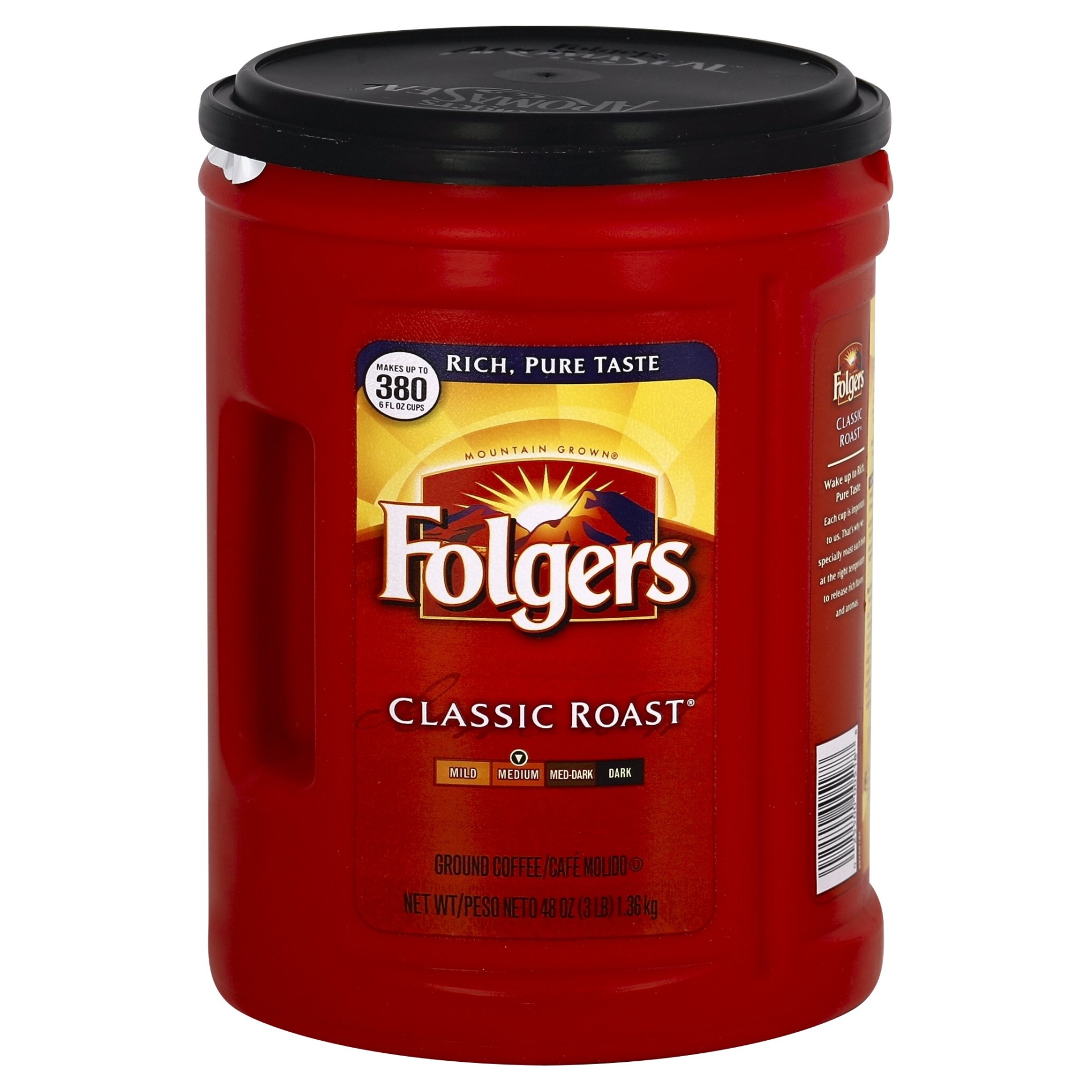 slide 1 of 1, Folgers Classic Roast Medium Ground Coffee, 48 oz