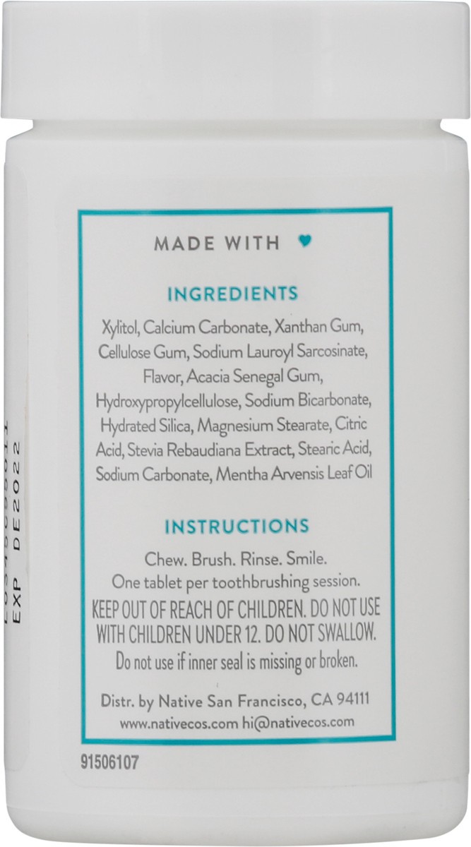 slide 2 of 11, Native Fluoride Free Wild Mint Toothpaste Tablets 60 ea, 60 ct