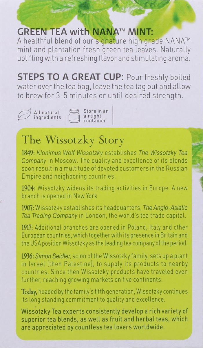 slide 3 of 9, Wissotzky Tea Nana Tea Tea Bags Green Tea with Nana Mint - 20 ct, 20 ct