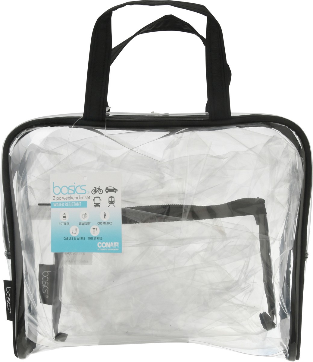 slide 1 of 9, Basics Basic Clear Weekender, 2 ct