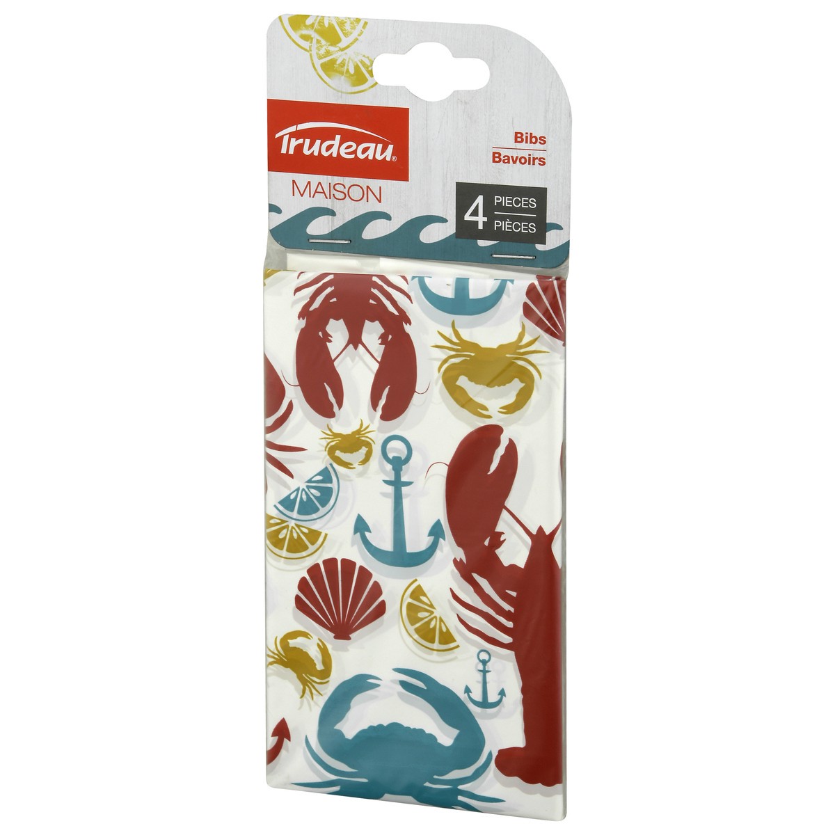 slide 2 of 9, Trudeau Seafood Bib, 1 ct