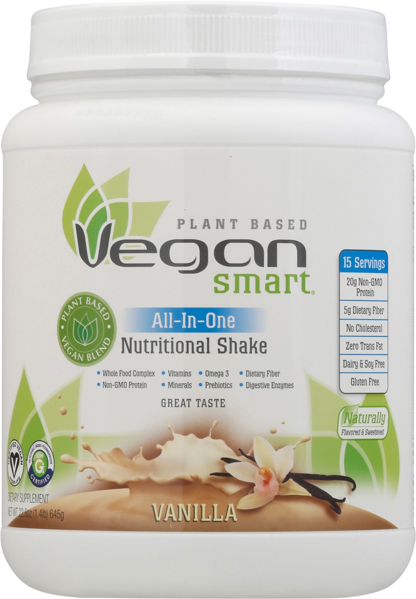 slide 8 of 9, Naturade VeganSmart All-In-One Plant Based Nutritional Shake - Vanilla - 22.8oz, 22.8 oz
