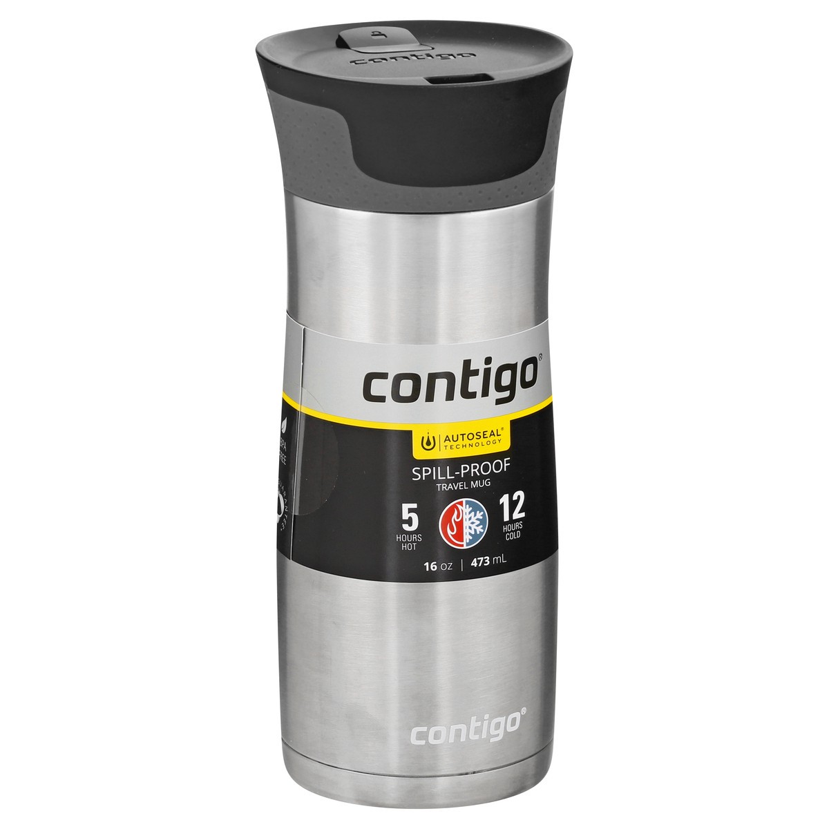 slide 9 of 10, Contigo West Loop Water Bottle - Black, 16 oz