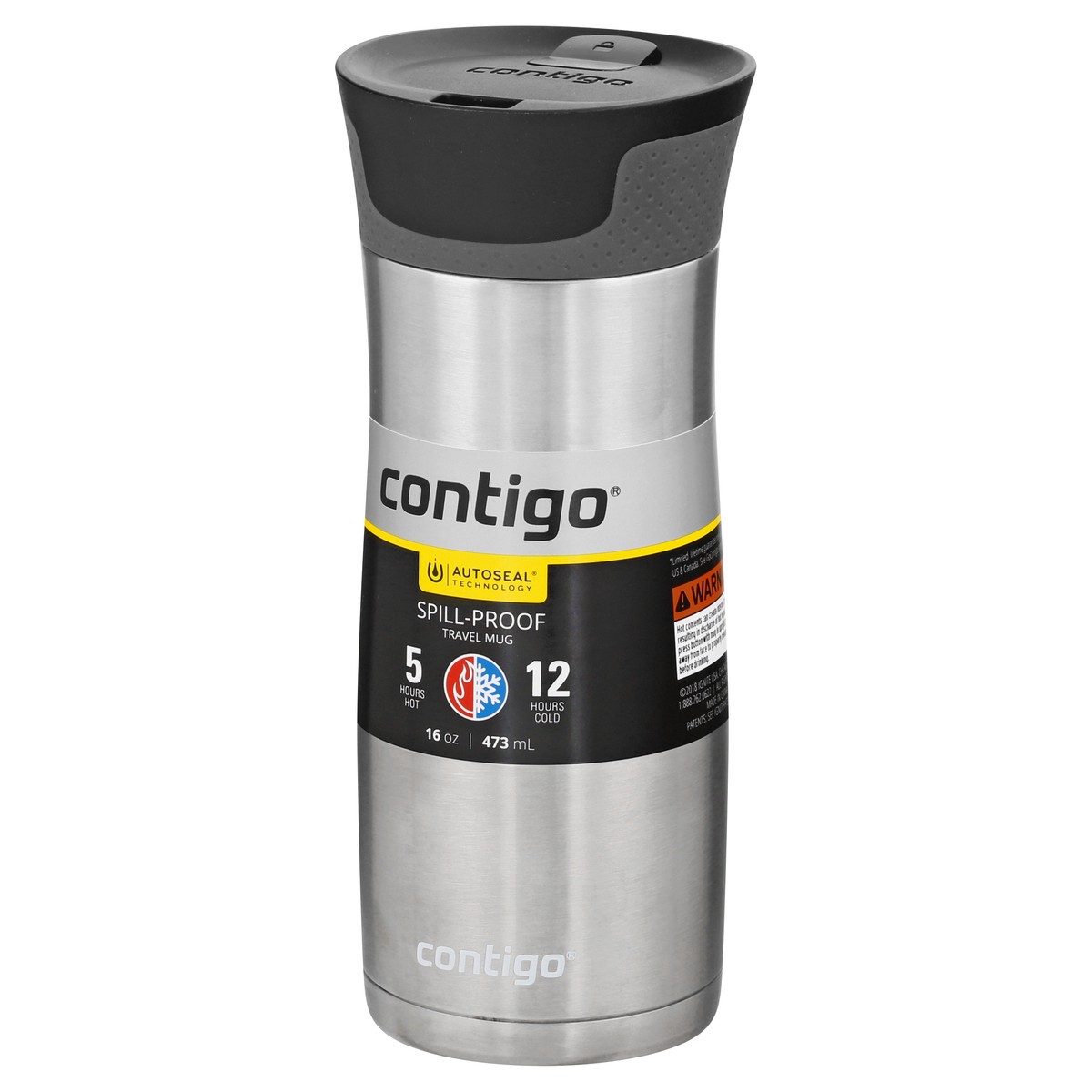 slide 4 of 10, Contigo West Loop Water Bottle - Black, 16 oz