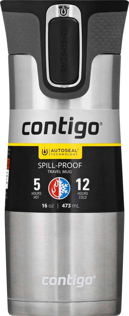 slide 1 of 10, Contigo West Loop Water Bottle - Black, 16 oz