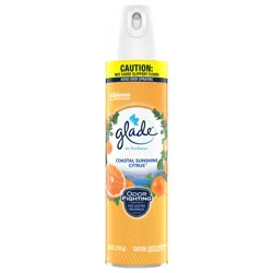 Glade Air Freshener Spray for Home, Coastal Sunshine Citrus Scent, Fragrance Infused with Essential Oils, Invigorating and Refreshing, with 100% Natural Propellent, 8.3 oz