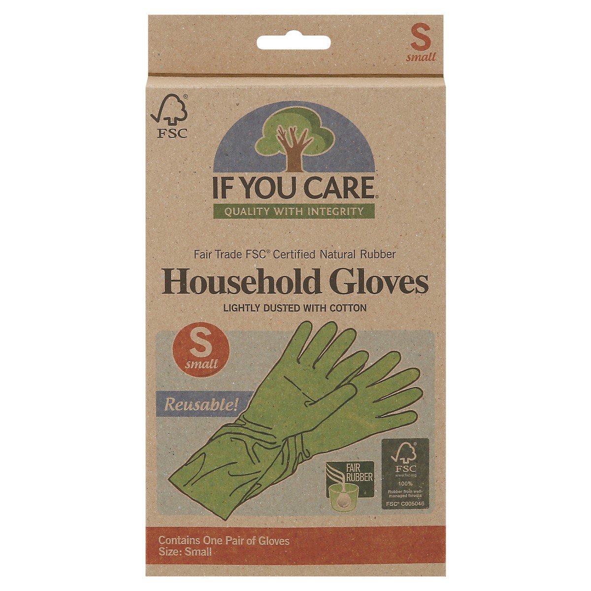 slide 1 of 9, If You Care Household Gloves Small 1 pr, 1 pr