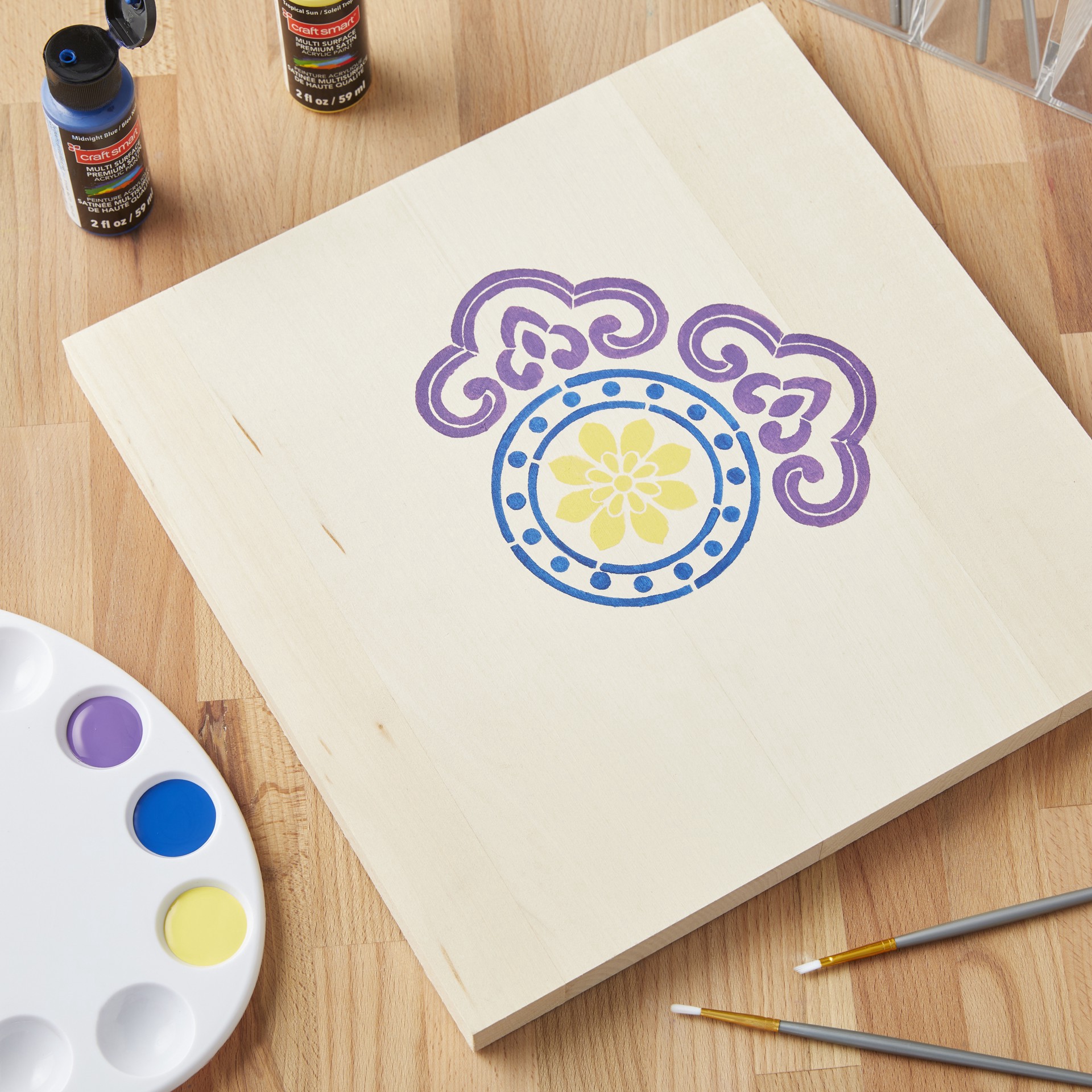 slide 2 of 4, 12" Basswood Square Panel By Make Market, 12 in x 12 in