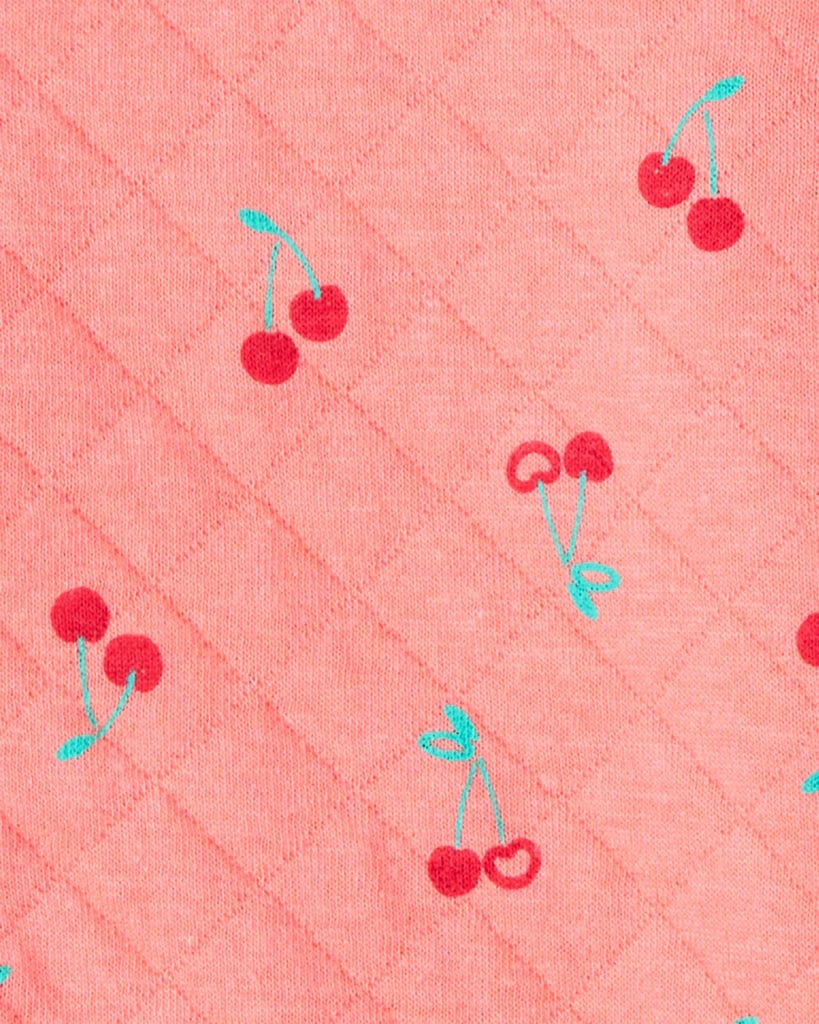 slide 4 of 4, Carter's Baby Girl 3-Piece Cherry Quilted Cardigan Outfit Set - Pink Pink 18M, 3 pc