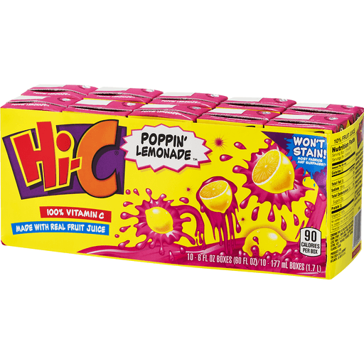 slide 3 of 9, Hi-C Poppin Lemonade Juice, 10 ct
