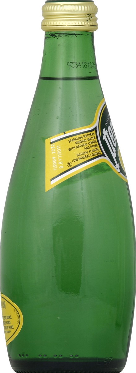 slide 2 of 4, Perrier Lemon Flavored Sparkling Water, 11.15 FL OZ Glass Bottle, 11.15 fl oz