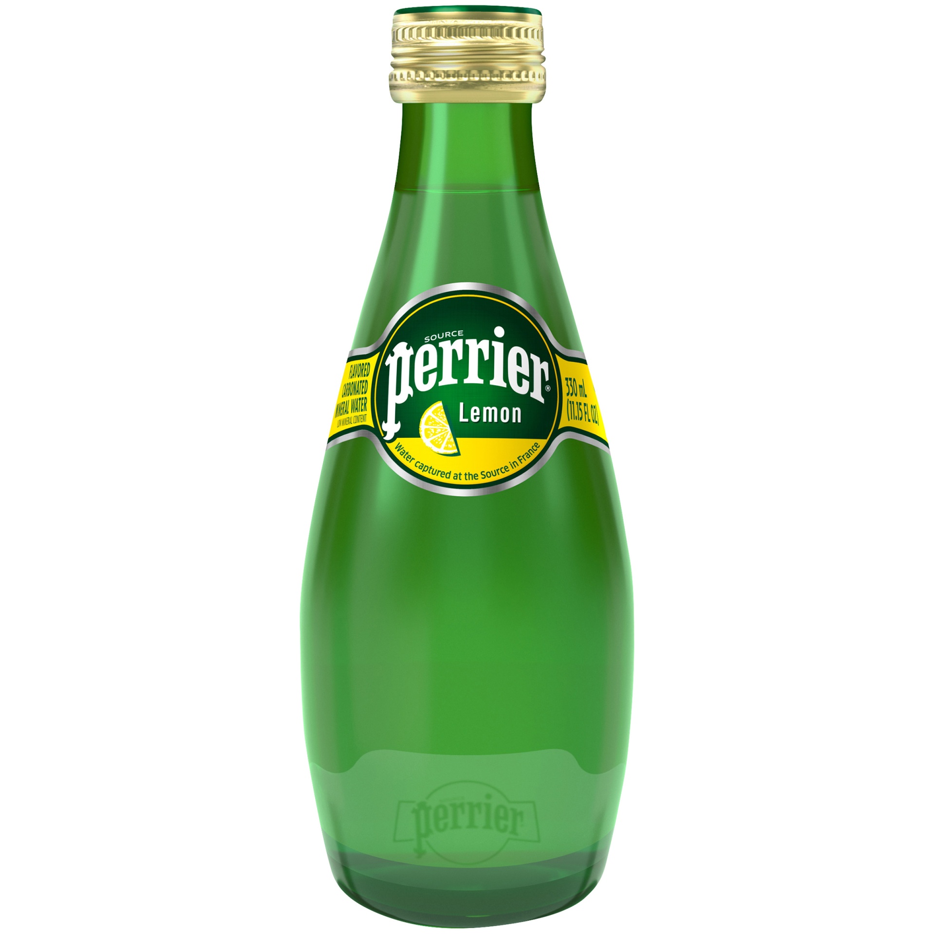 slide 1 of 4, Perrier Lemon Flavored Sparkling Water, 11.15 FL OZ Glass Bottle, 11.15 fl oz