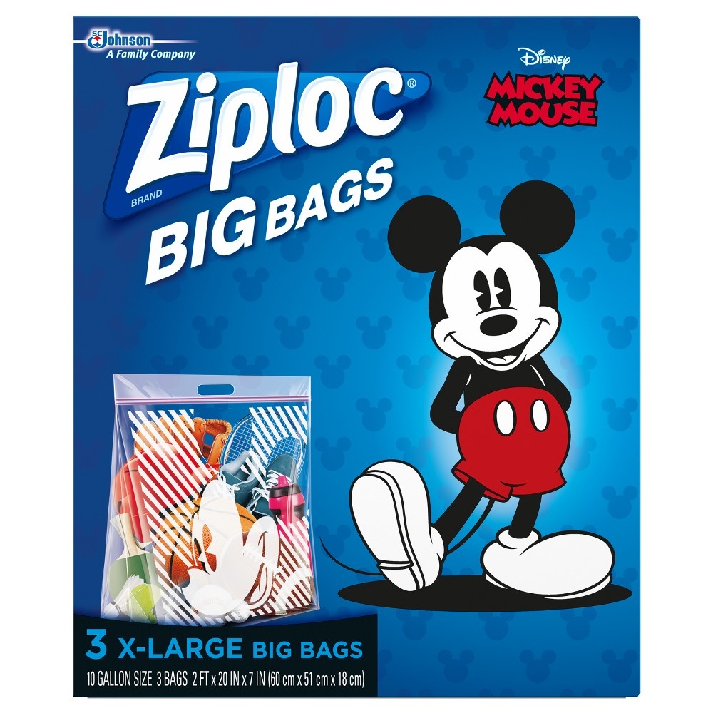 slide 2 of 6, Ziploc Stars & Stripes Big Bags XL, 4 ct
