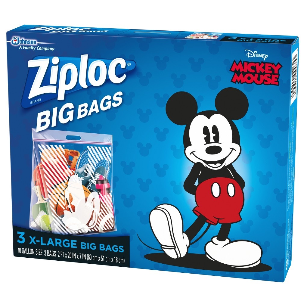 slide 3 of 6, Ziploc Stars & Stripes Big Bags XL, 4 ct