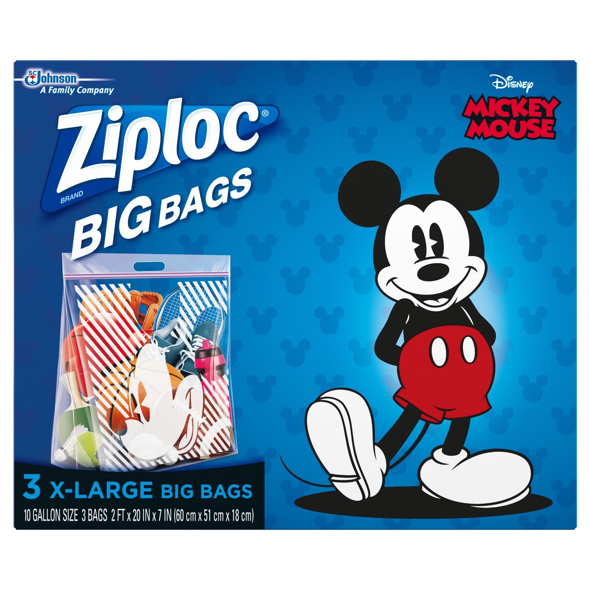 slide 1 of 6, Ziploc Stars & Stripes Big Bags XL, 4 ct