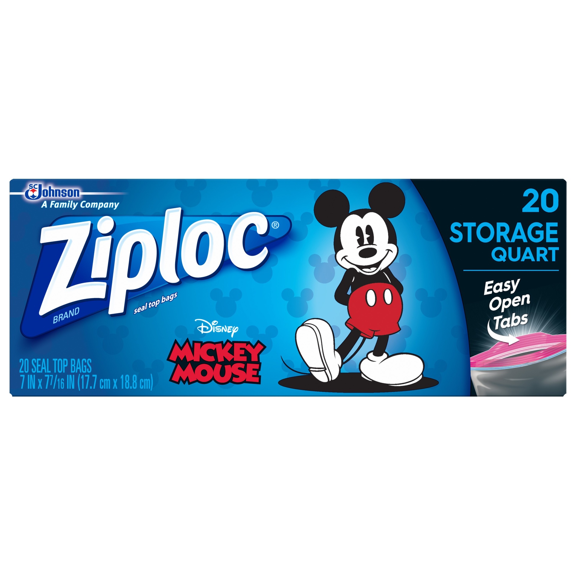 slide 1 of 4, Ziploc Stars & Stripes Storage Quart Bags, 20 ct