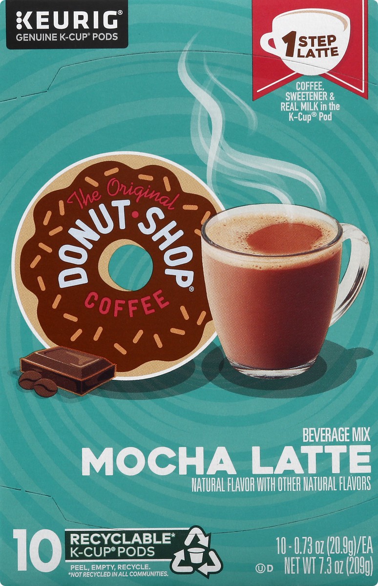 slide 1 of 13, The Original Donut Shop Mocha Latte Single Serve Coffee K-Cup Pods - 10 count, 10 ct