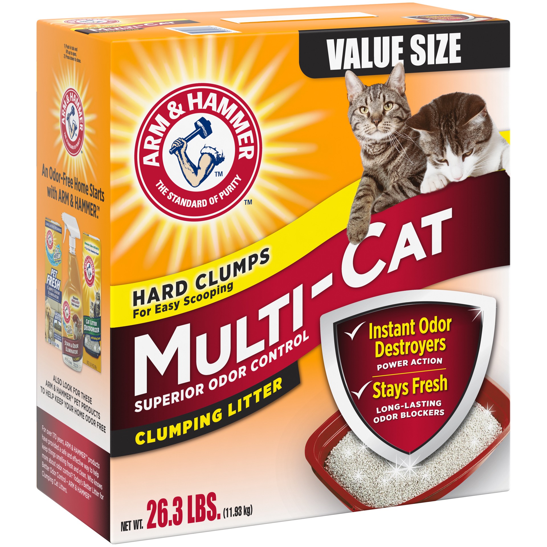 slide 4 of 4, Arm & Hammer Multi Cat Multi Cat Litter, 26.3 lb