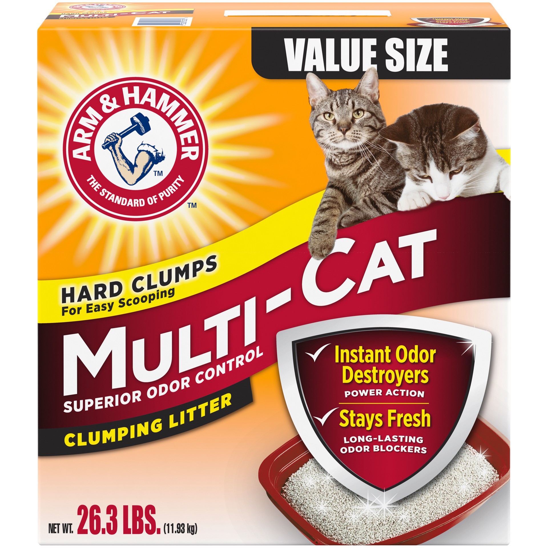 slide 1 of 4, Arm & Hammer Multi Cat Multi Cat Litter, 26.3 lb