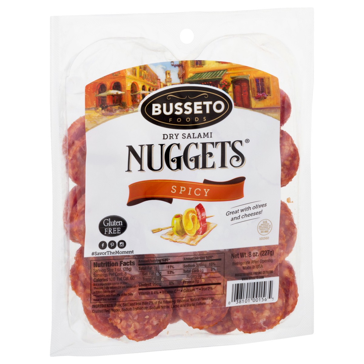 slide 3 of 9, Busseto Foods Nuggets Spicy Dry Salami 8 oz, 8 oz