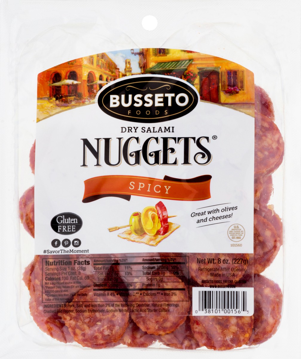 slide 6 of 9, Busseto Foods Nuggets Spicy Dry Salami 8 oz, 8 oz