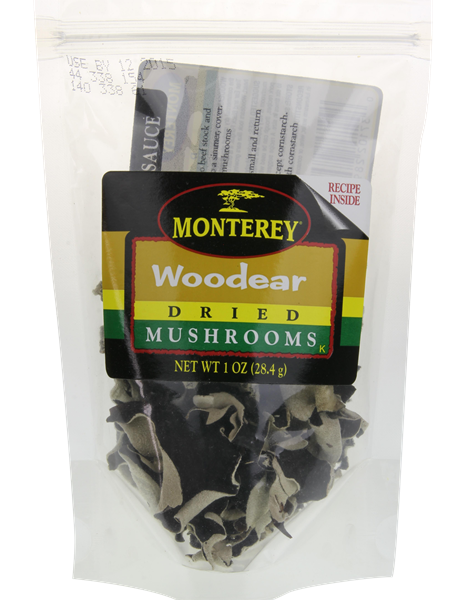 slide 1 of 1, Monterey Woodear Dried Mushrooms, 1 oz